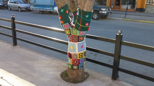 Even the trees get a little artistic love in Bariloche
