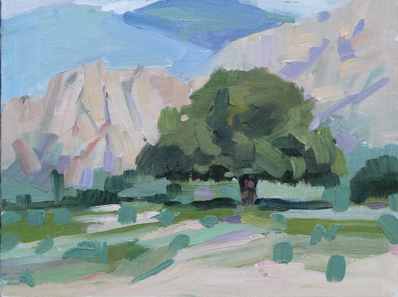 Plein air Oil Painting by Antrese Wood: Cafayate Vineyard in the province of Salta, Argentina